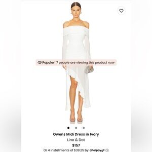 Owens midi dress in ivory. Brand - line & dot. Size XS. NWT